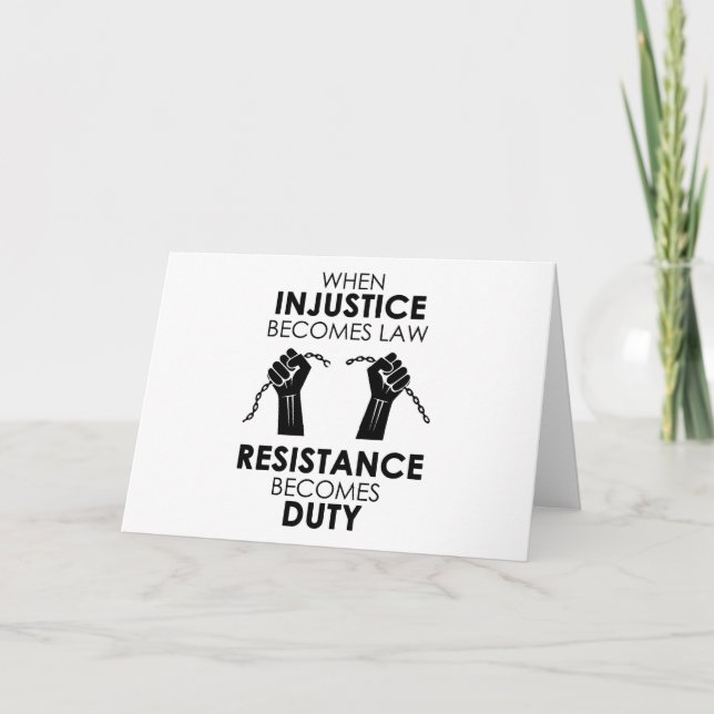 Injustice Greeting Card (Front)
