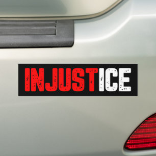 Injustice ICE Out Protest anti-ICE Bumper Sticker