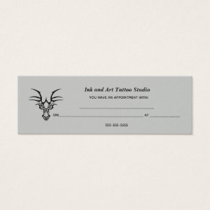 Ink And Art Tattoo Studio Appointment Cards