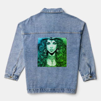 "Ink and Denim: A Bold Expression" "Tattooed Spiri Denim Jacket