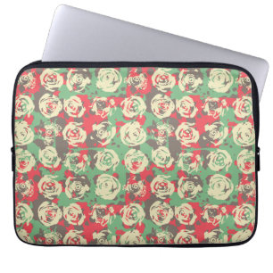 Ink and Roses Harmony - Seamless Pattern Laptop Sleeve