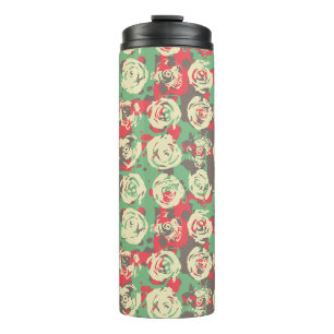 Ink and Roses Harmony - Seamless Pattern Thermal Tumbler