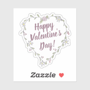 Ink and Watercolor Twiggy Floral Valentine Wreath