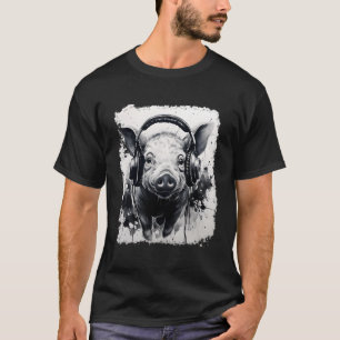 Ink Art Splash Animal Pig T-Shirt