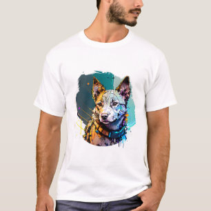 Ink Art Style Dog Portrait T-Shirt