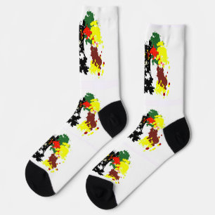 Ink Black Cat  autumn Socks