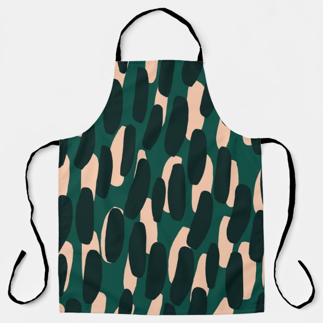 Ink blobs, hand-drawn, bright seamless. apron (Front)