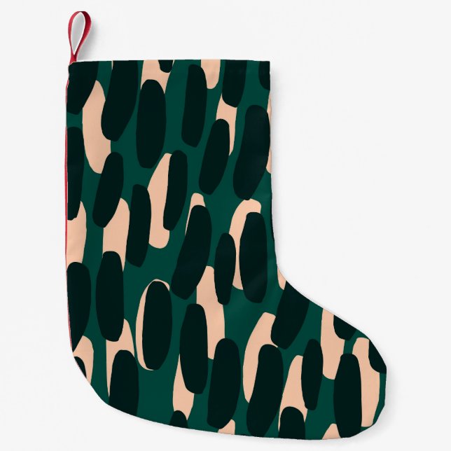 Ink blobs, hand-drawn, bright seamless. small christmas stocking (Front)