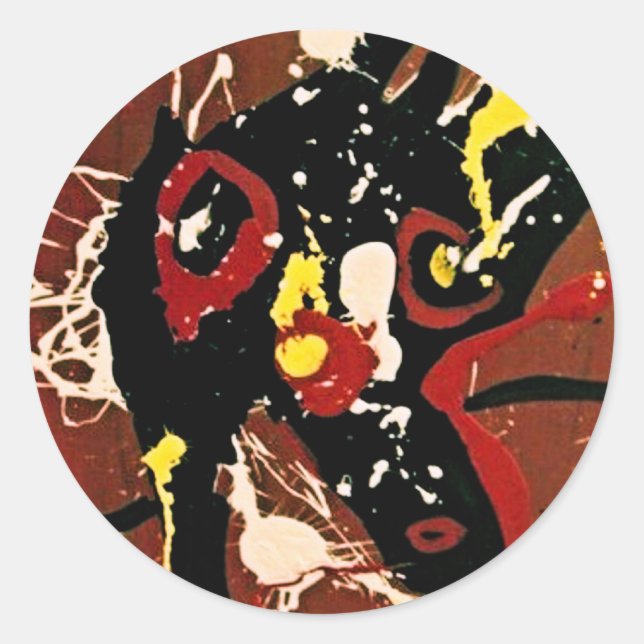 INK BLOT 52 CLASSIC ROUND STICKER (Front)