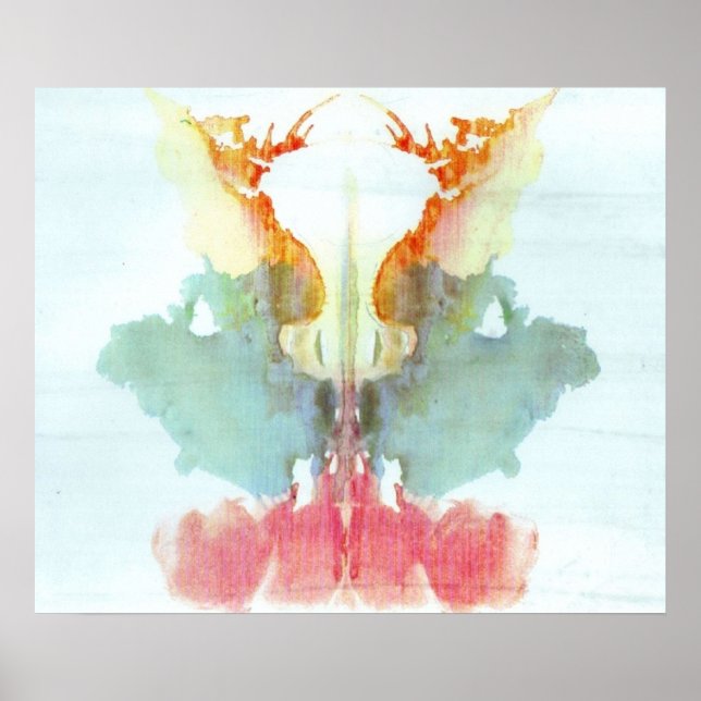 INK BLOT Psychology Inkblot test Ninth blot Rorsch Poster (Front)
