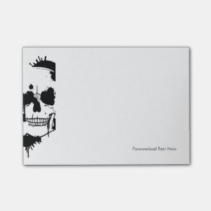 Ink Blots Creating A Skull Silhouette Post-it Notes