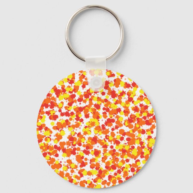 Ink Blotted Background by Shirley Taylor Key Ring (Front)