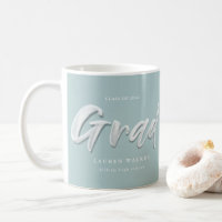 Ink Bold Script Graduate Light Blue Coffee Mug