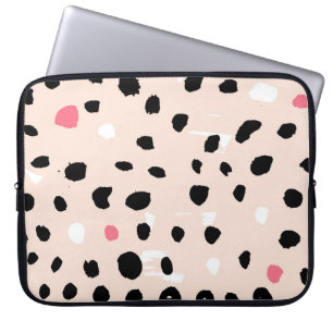 Ink Brush Strokes: Artistic Texture Laptop Sleeve