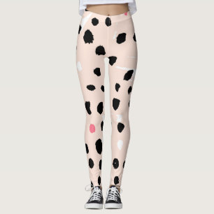 Ink Brush Strokes: Artistic Texture Leggings