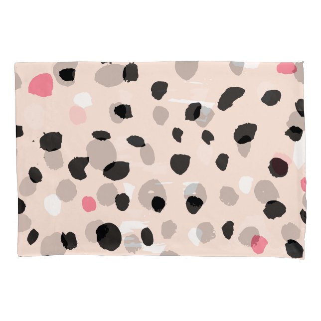 Ink Brush Strokes: Artistic Texture Pillowcase (Front)