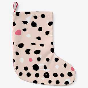 Ink Brush Strokes: Artistic Texture Small Christmas Stocking
