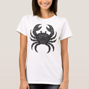 Ink‑Carved Crab — Mythic Sea Creature T‑Shirt T-Shirt