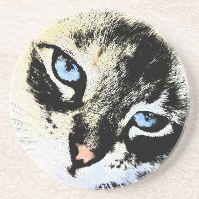 Ink Cat Coaster (Front)