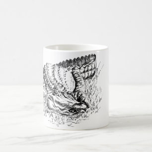 Ink crocodile coffee mug