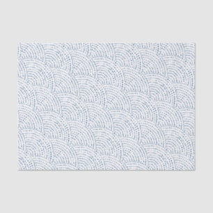 Ink dot scales - Blue D on white Tissue Paper