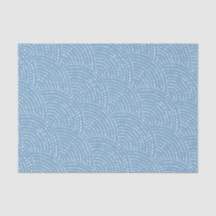 Ink dot scales - blue grey E on white Tissue Paper
