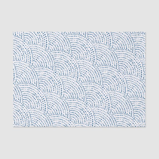 ink dot scales - classic blue trans tissue paper (Front)