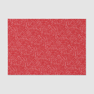 Ink dot scales - Red dots on white Tissue Paper