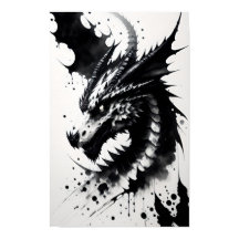 Ink dragon head
