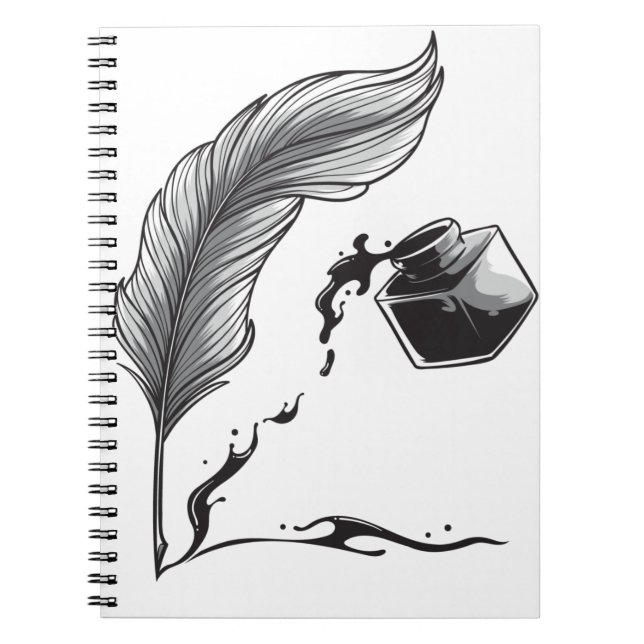 Ink feather pen notebook (Front)