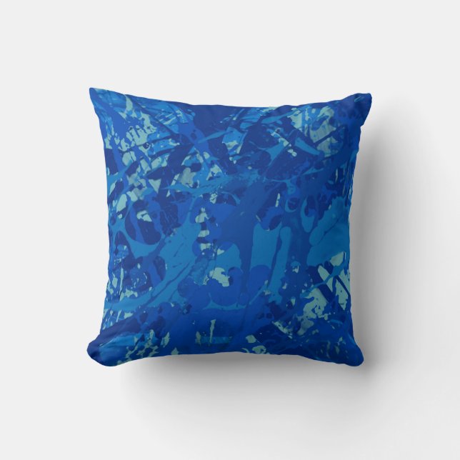 Ink hand made painting. Abstract wall art. Creativ Cushion (Front)