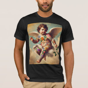 Ink & Innocence – Baroque Tattoo Cherub T-Shirt