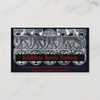 Ink&Iron Heroic Fantasy Business Card