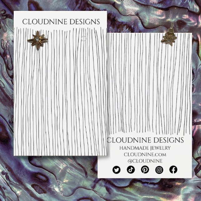 Ink Lines Earring Necklace Jewelry Display Card (Creator Uploaded)