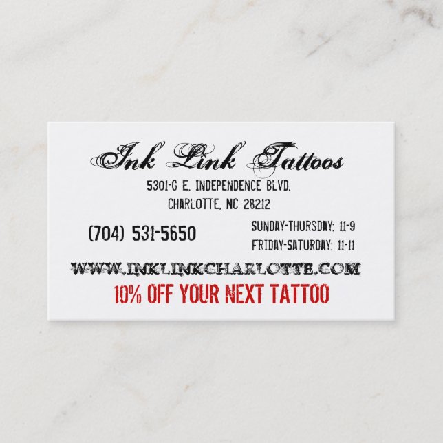Ink Link Business Card3 Card (Front)