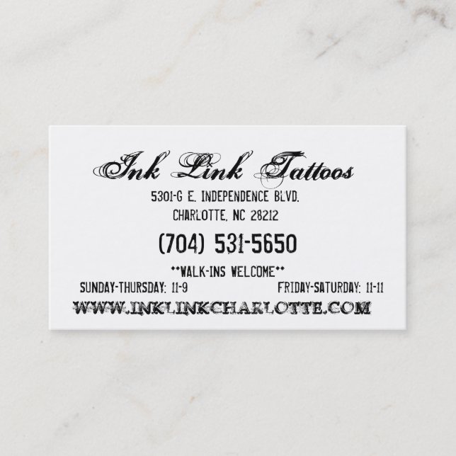 Ink Link Business Card6 Card (Front)