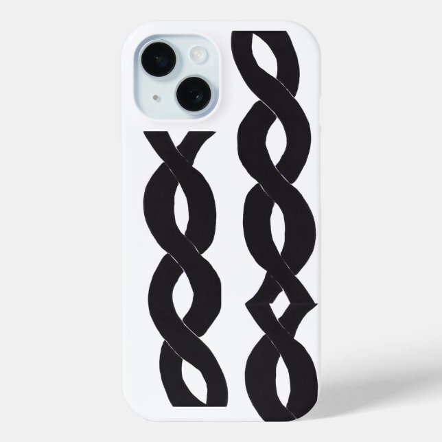 Ink Loops Phone Case Monochrome (Back)