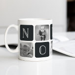 Ink | NONNO Grandfather Photo Collage Coffee Mug<br><div class="desc">Customize this cute modern mug design to celebrate your favorite Italian grandpa this Father's Day,  Christmas or birthday! Design features alternating squares of photos and soft black letter blocks spelling "NONNO" in modern serif lettering. Add five of your favorite square photos (perfect for Instagram!) using the templates provided.</div>