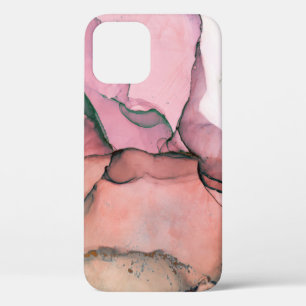 Ink, paint, abstract. Closeup of the painting. Col iPhone 12 Case