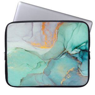 Ink, paint, abstract. Closeup of the painting. Col Laptop Sleeve