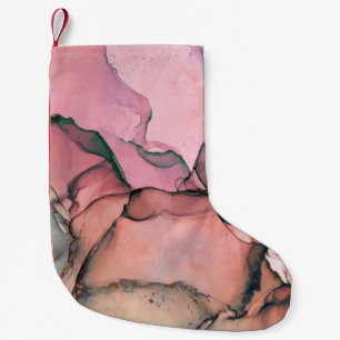 Ink, paint, abstract. Closeup of the painting. Col Small Christmas Stocking