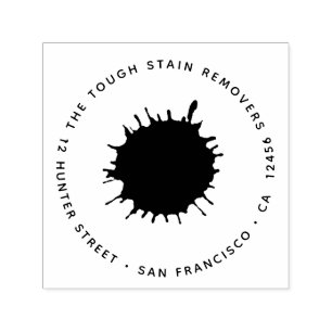Ink Paint Blood Stain Blot Splash - Return Address Self-inking Stamp