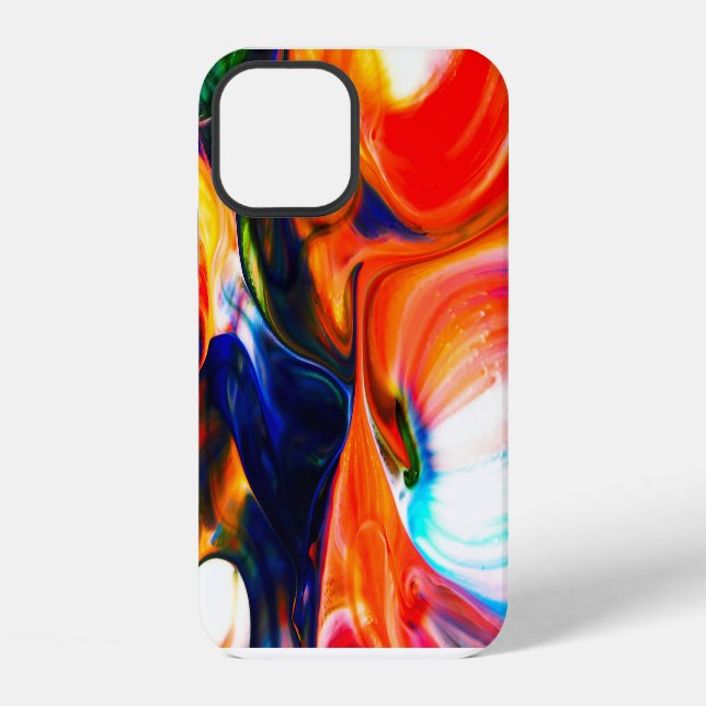 Ink Paint Explode: Colourful Abstract iPhone Case (Back)