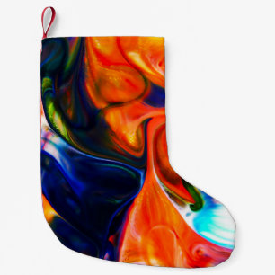 Ink Paint Explode: Colourful Abstract Small Christmas Stocking