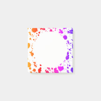 Ink Paint Splash Splatter Colourful Bright Rainbow Post-it Notes