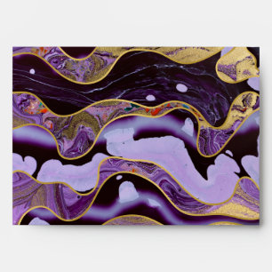 Ink pattern Purple and gold Envelope