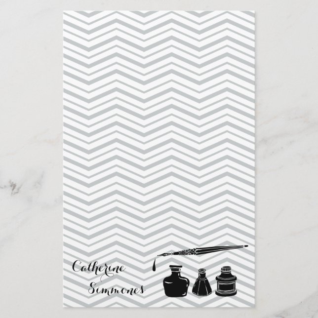 Ink & Pen Calligraphy Penmanship Stationery (Front)
