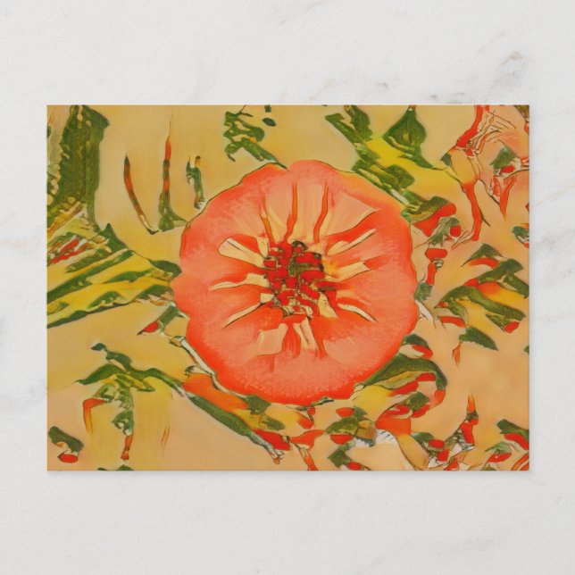 Ink Pink Flower Postcard (Front)