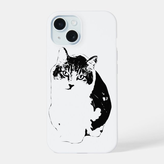 Ink Portrait View iPhone 15 Case (Back)