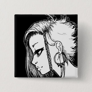 Ink Portraits (Panya) 15 Cm Square Badge